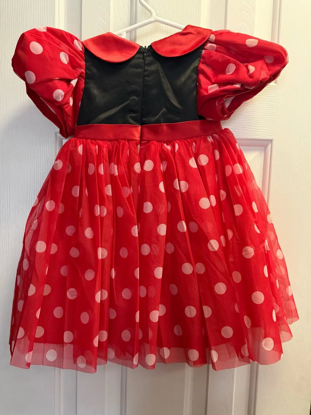 Minnie Mouse Costume Dress with Bow Sz 90 18-24M EUC